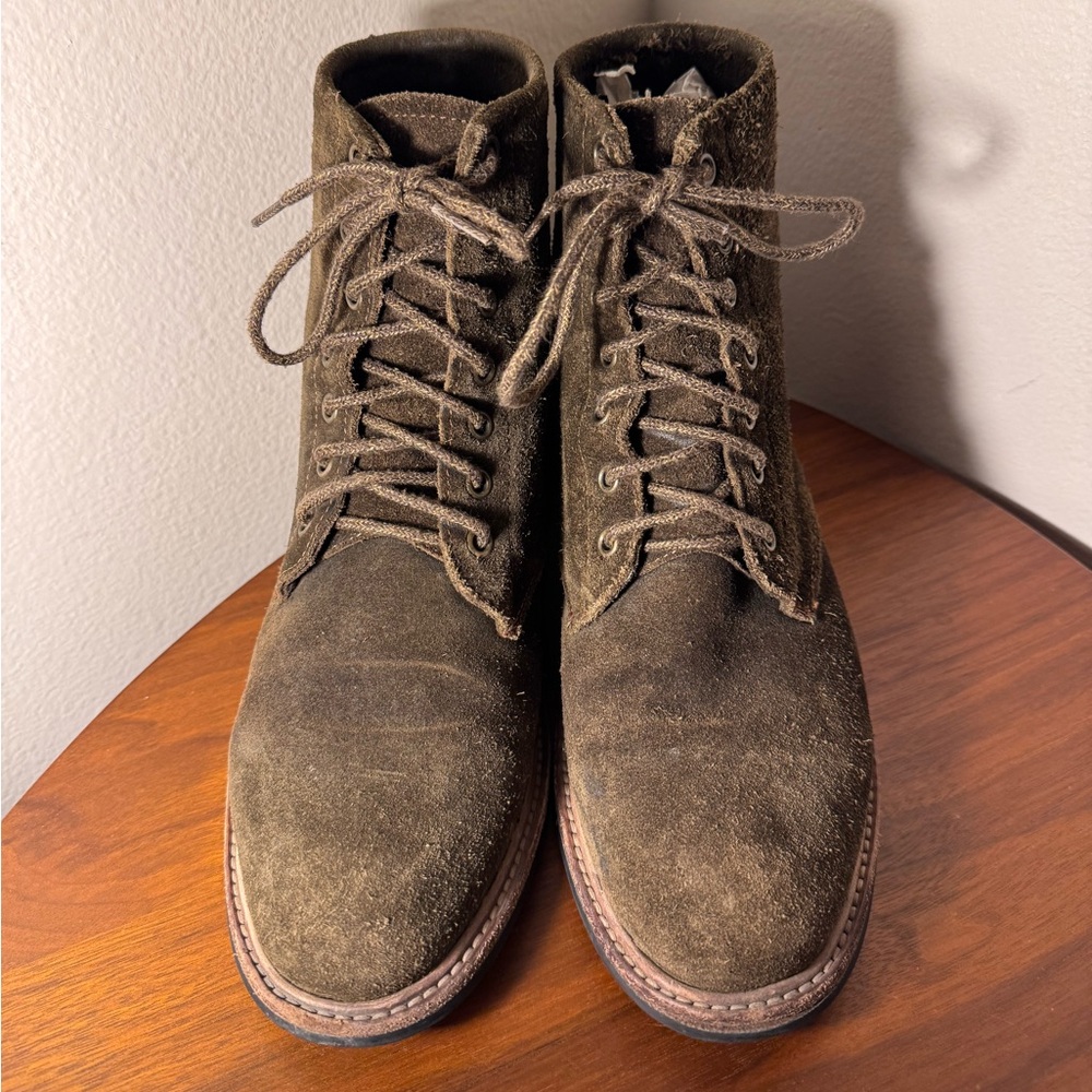 Nisolo Amalia All-Weather Suede Leather Boot in Dark Olive Size 10 - Picture 5 of 10